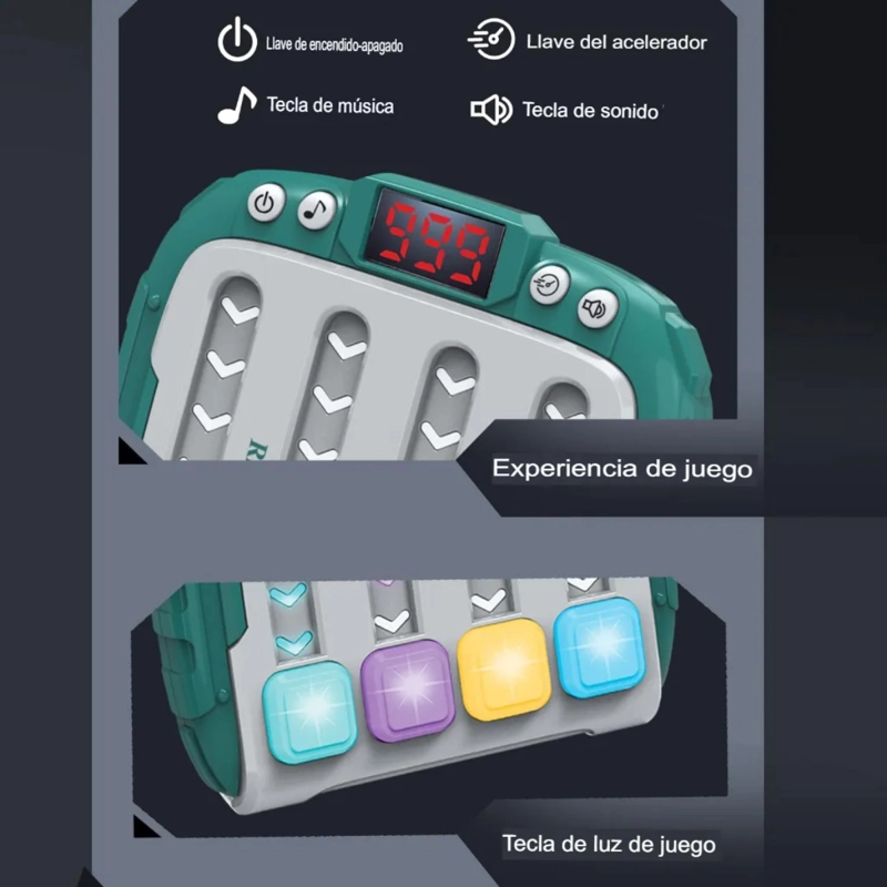 CONSOLA DE RITMO PORTÁTIL JUEGO SENSORIAL SÚPER ADICTIVO - 6