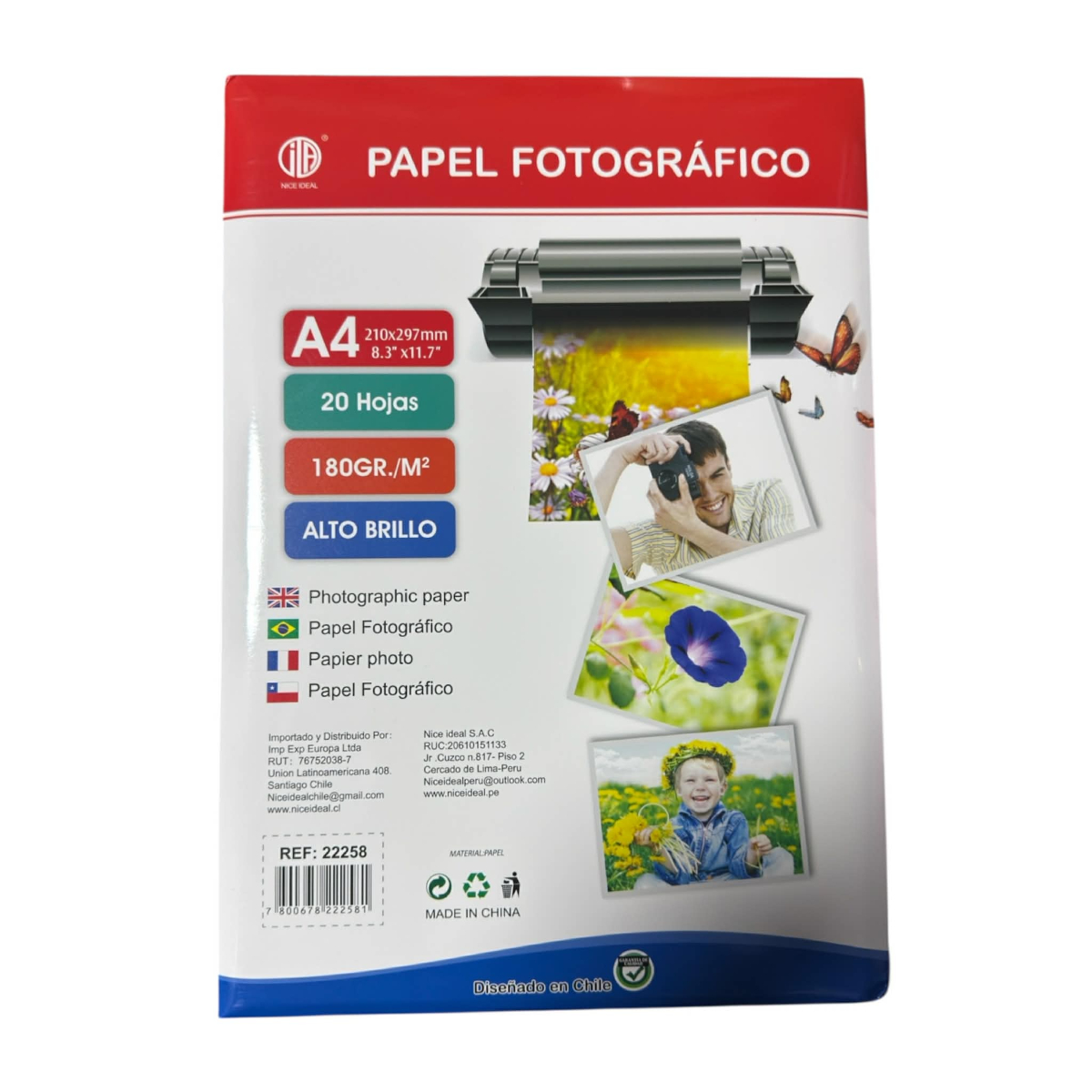 PAPEL FOTOGRAFICO PREMIUM A4 180GSM X 40UDS - 1