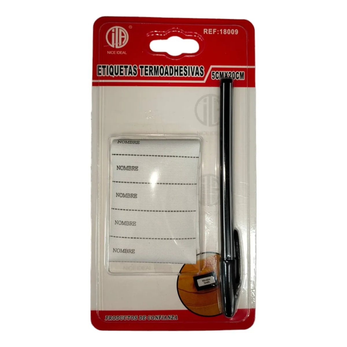 PACK DE 2 ROLLOS DE ETIQUETAS TERMOADHESIVAS PARA ROPA + LÁPIZ Y PLANCHA - FÁCIL Y PRÁCTICO - 4