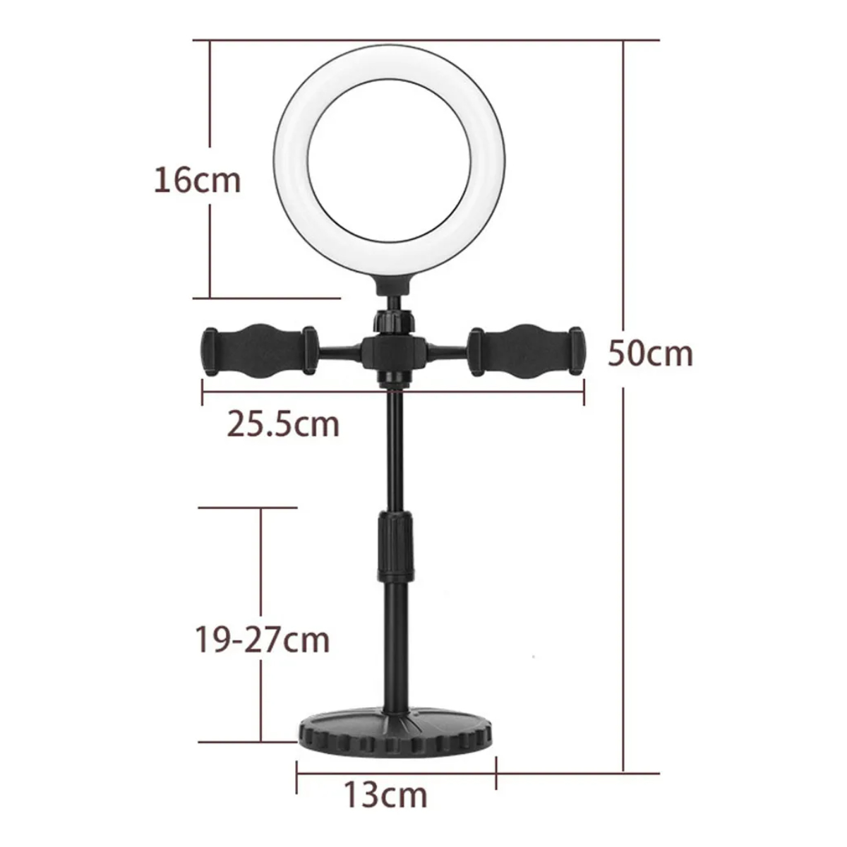 ARO DE LUZ LED CON SOPORTE DOBLE – PARA TIKTOK Y YOUTUBE - 9