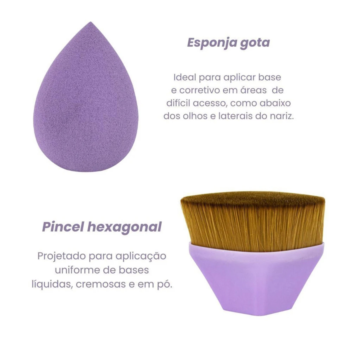 ESPONJAS BLENDER Y BROCHA MAQUILLAJE SET PROFESIONAL CON ESTUCHE PORTÁTIL 4 PIEZAS - 2