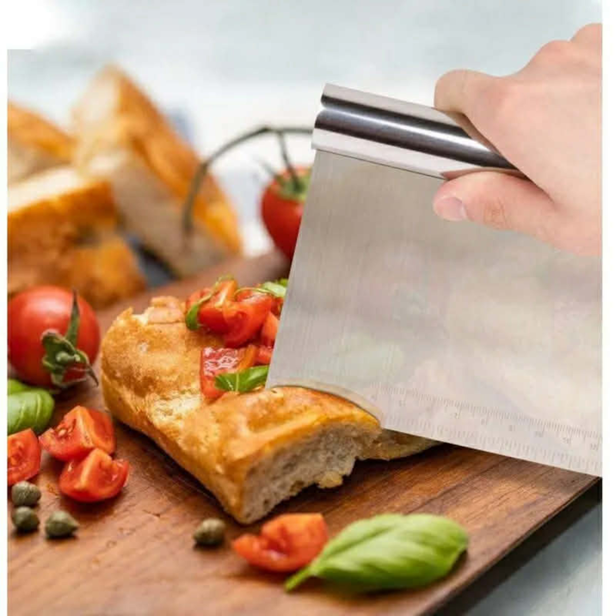 CORTADOR REGLETA PLATEADO MASA 15 CM O 6 PULGADAS REGLA REPOSTERIA - 3