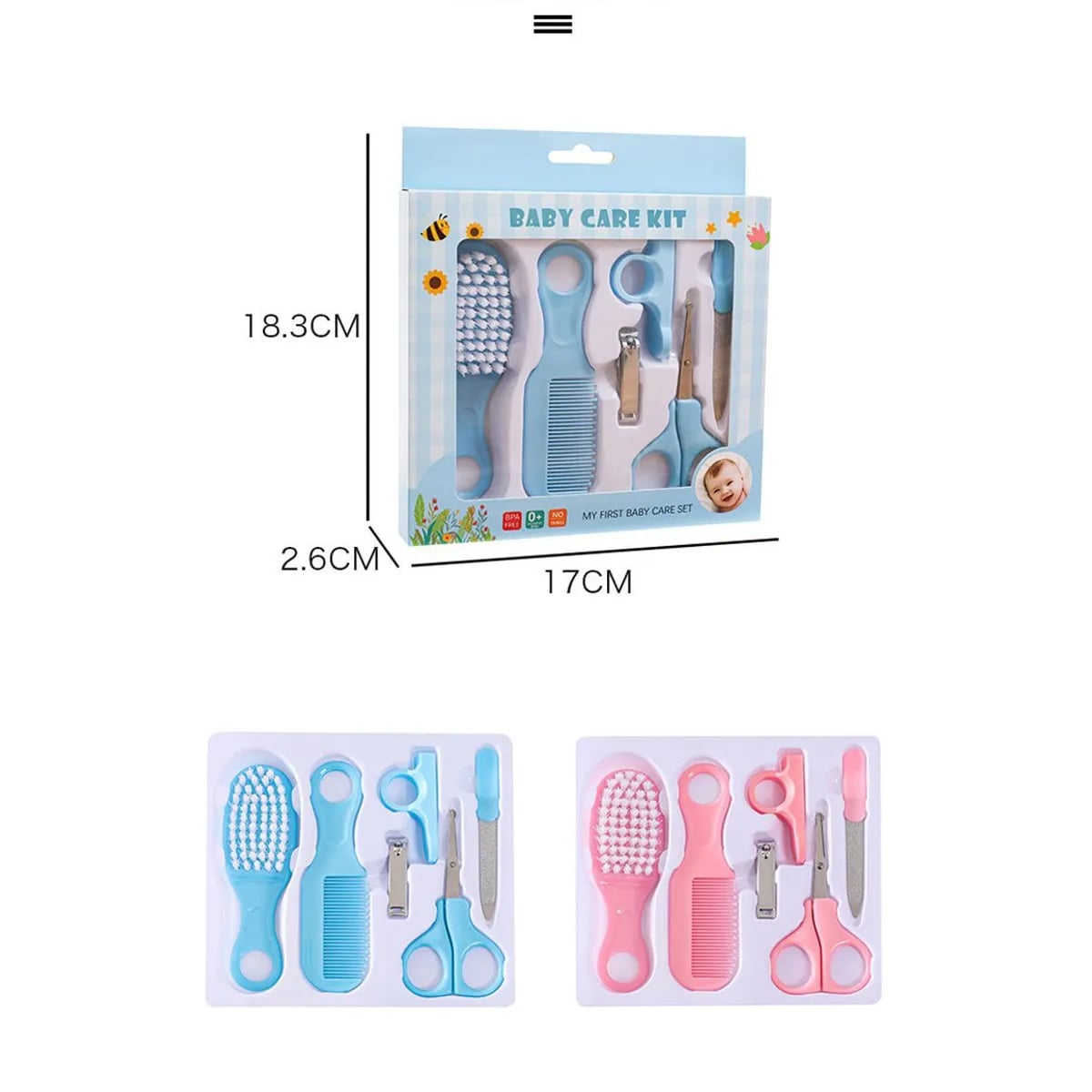 SET DE ASEO PARA BEBÉ CELESTE 6 PIEZAS - 5