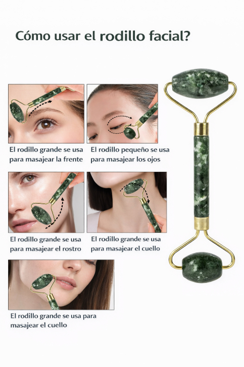 CEPILLO FACIAL DOBLE CARA CON RODILLO MASAJEADOR PARA PIEL - 4
