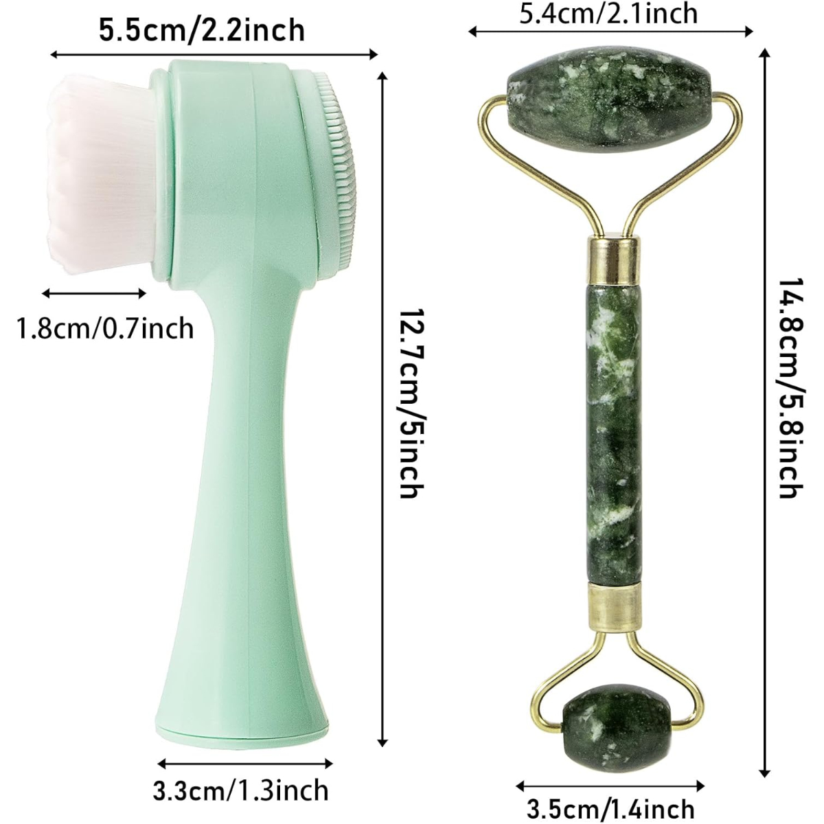 CEPILLO FACIAL DOBLE CARA CON RODILLO MASAJEADOR PARA PIEL - 7