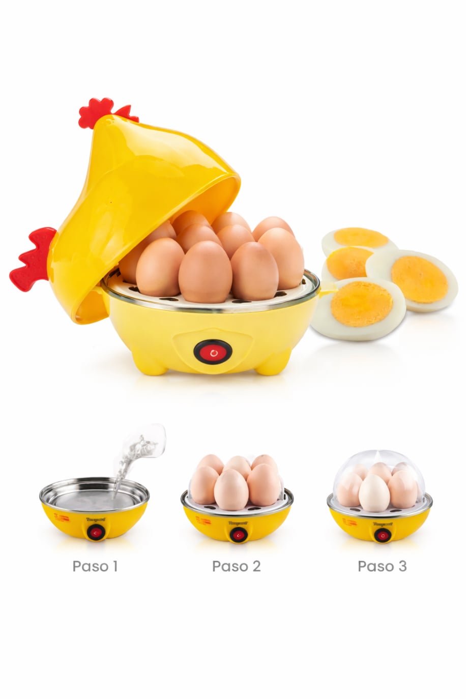COCEDOR ELÉCTRICO DE HUEVOS 7 UNIDADES – RÁPIDO Y FÁCIL DE USAR - 6