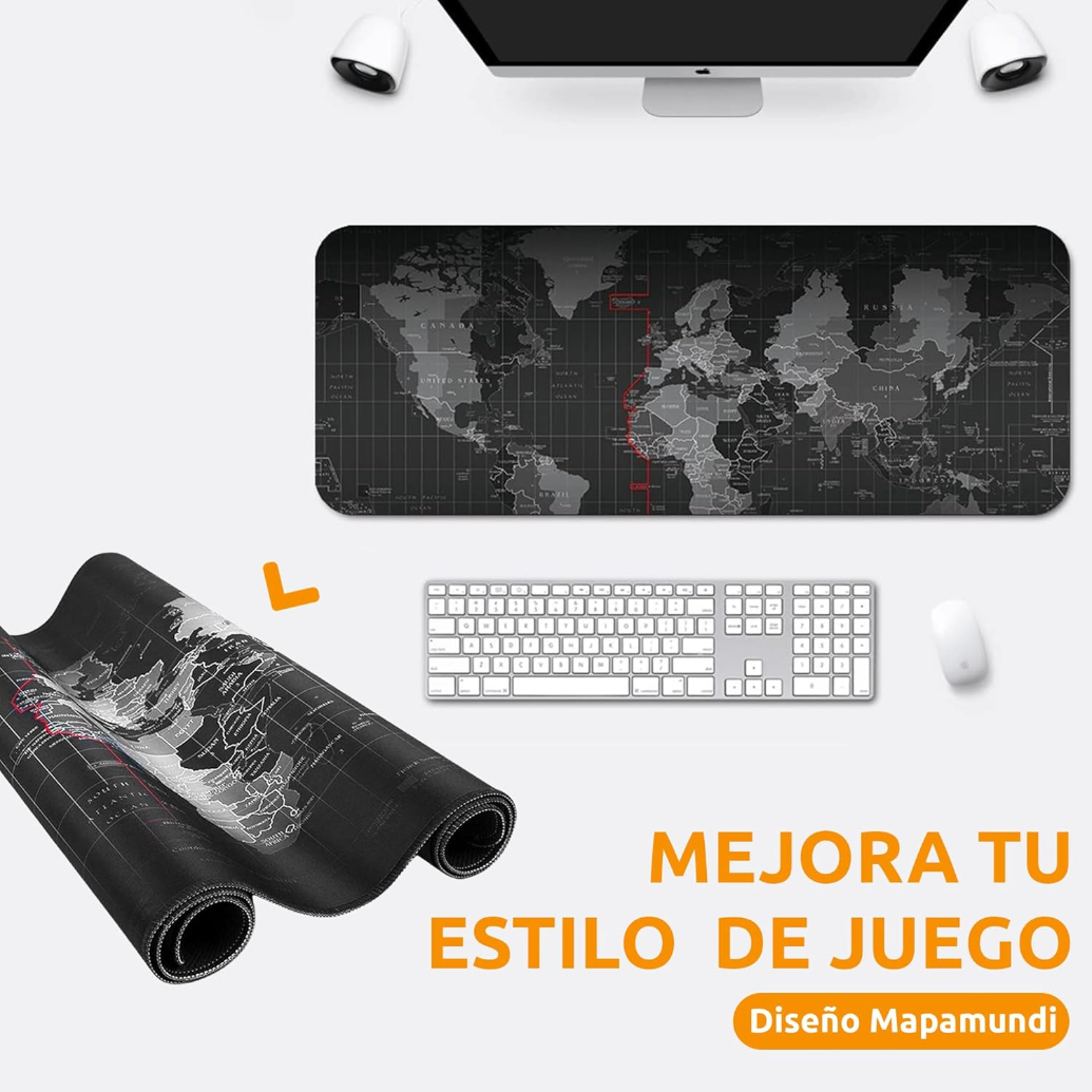 MOUSEPAD GAMER XXL 80X30 CM MAPA MUNDIAL BASE ANTIDESLIZANTE - 5