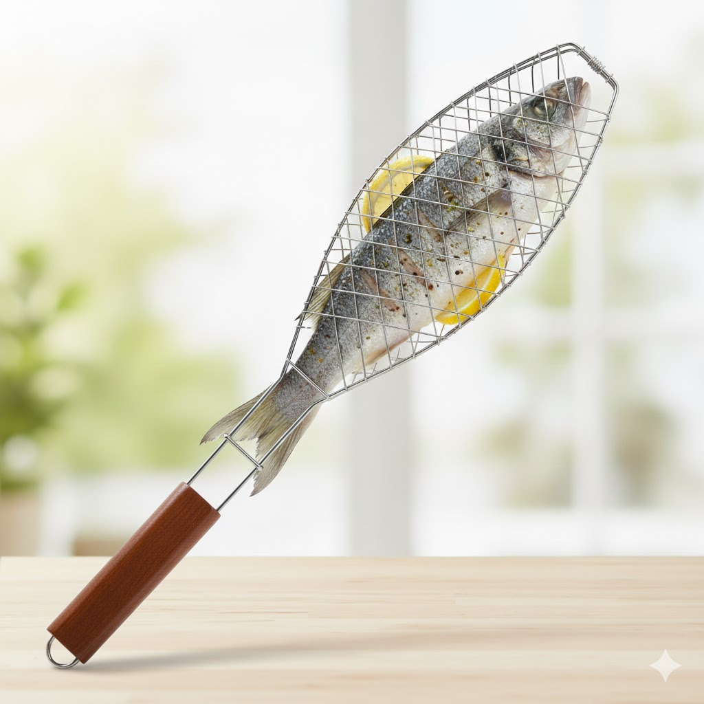 CANASTILLA PARA PESCADO ACERO INOXIDABLE - 1