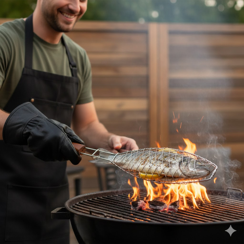 CANASTILLA PARA PESCADO ACERO INOXIDABLE - 5