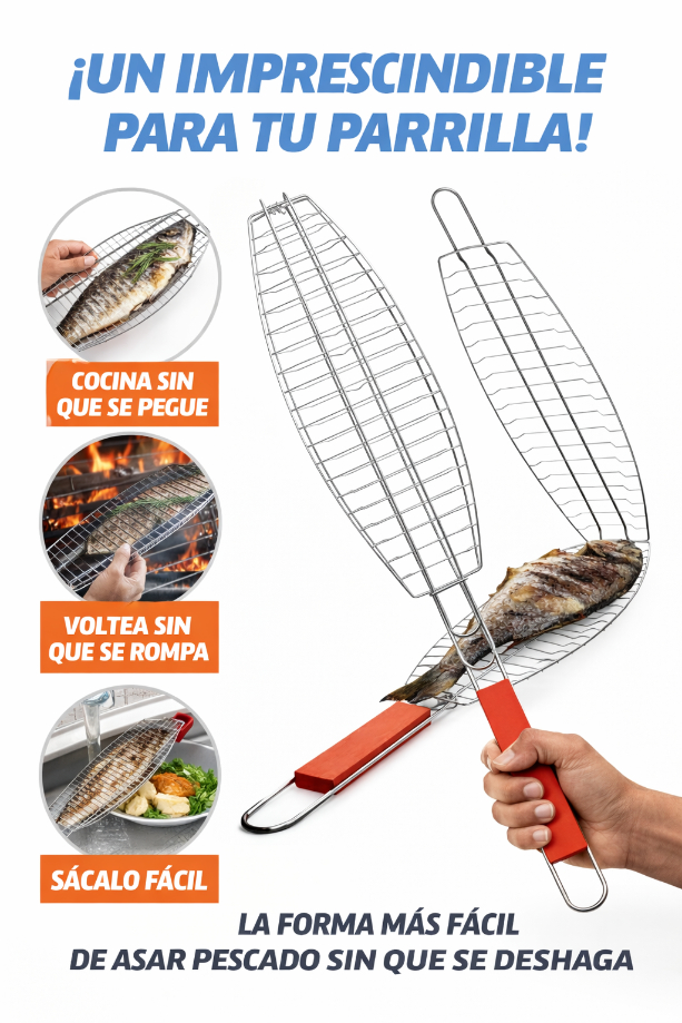 CANASTILLA PARA PESCADO ACERO INOXIDABLE - 8