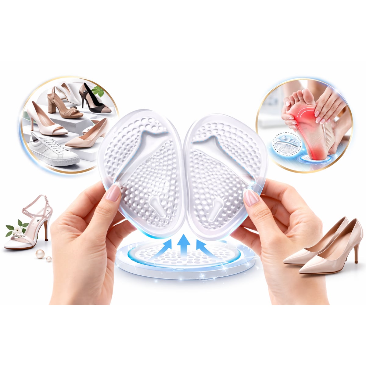 PLANTILLAS DE GEL METATARSAL PAR ANTIDESLIZANTE PREMIUM - 1