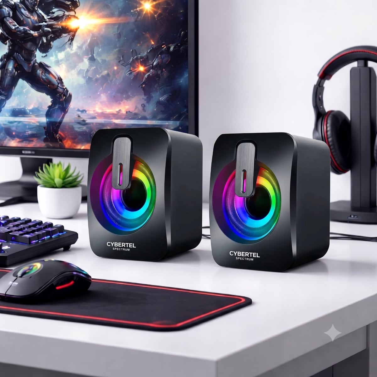 SISTEMA DE SONIDO 2.0 RGB PARA PC Y LAPTOP CBX S303 - 1