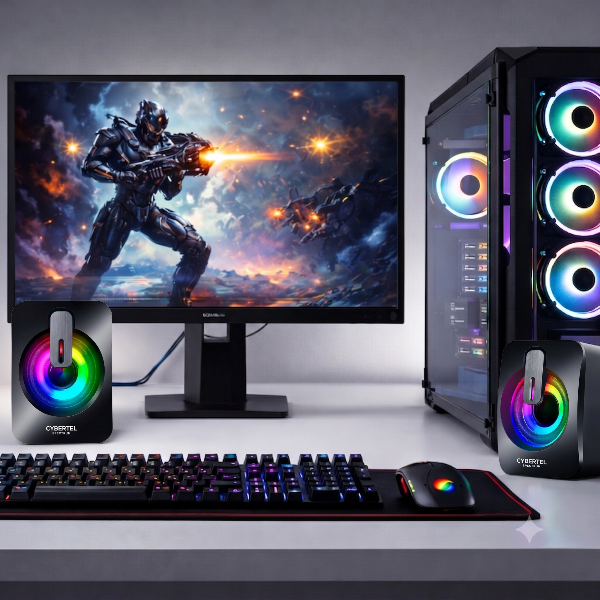 SISTEMA DE SONIDO 2.0 RGB PARA PC Y LAPTOP CBX S303 - 2