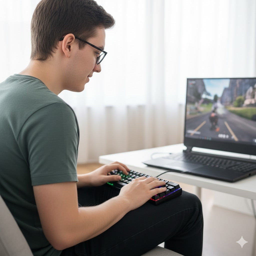 TECLADO GAMER 64 TECLAS ANTI GHOSTING USB ENK 1008 - 4