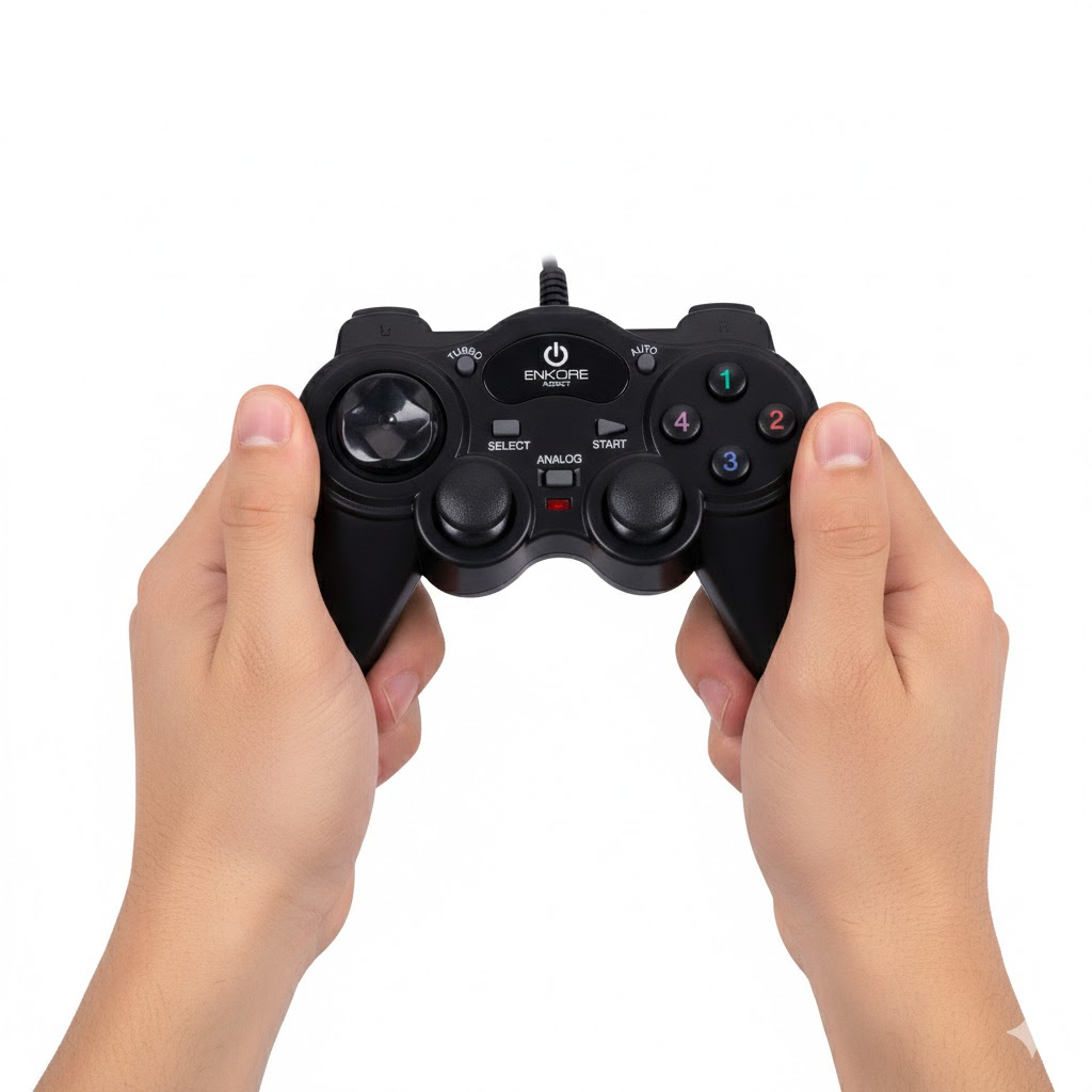 GAMEPAD GAMER USB CON VIBRACIÓN ENKORE ADDICT ENK G300 - 2