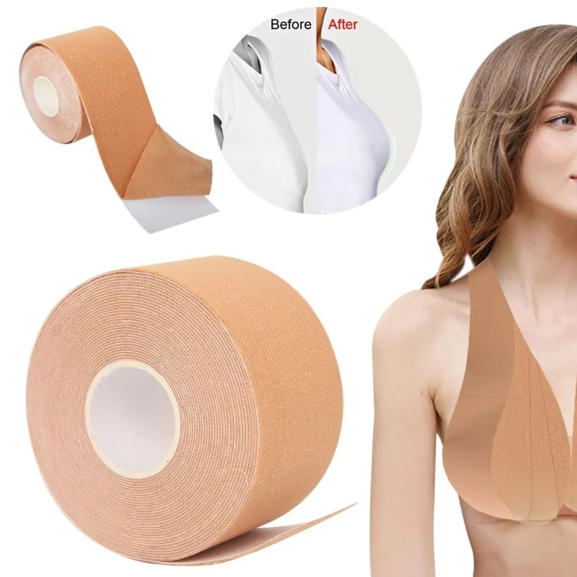 BOOB TAPE 5CM X 5M - CINTA INVISIBLE PARA ROPA SIN TIRANTES - 3