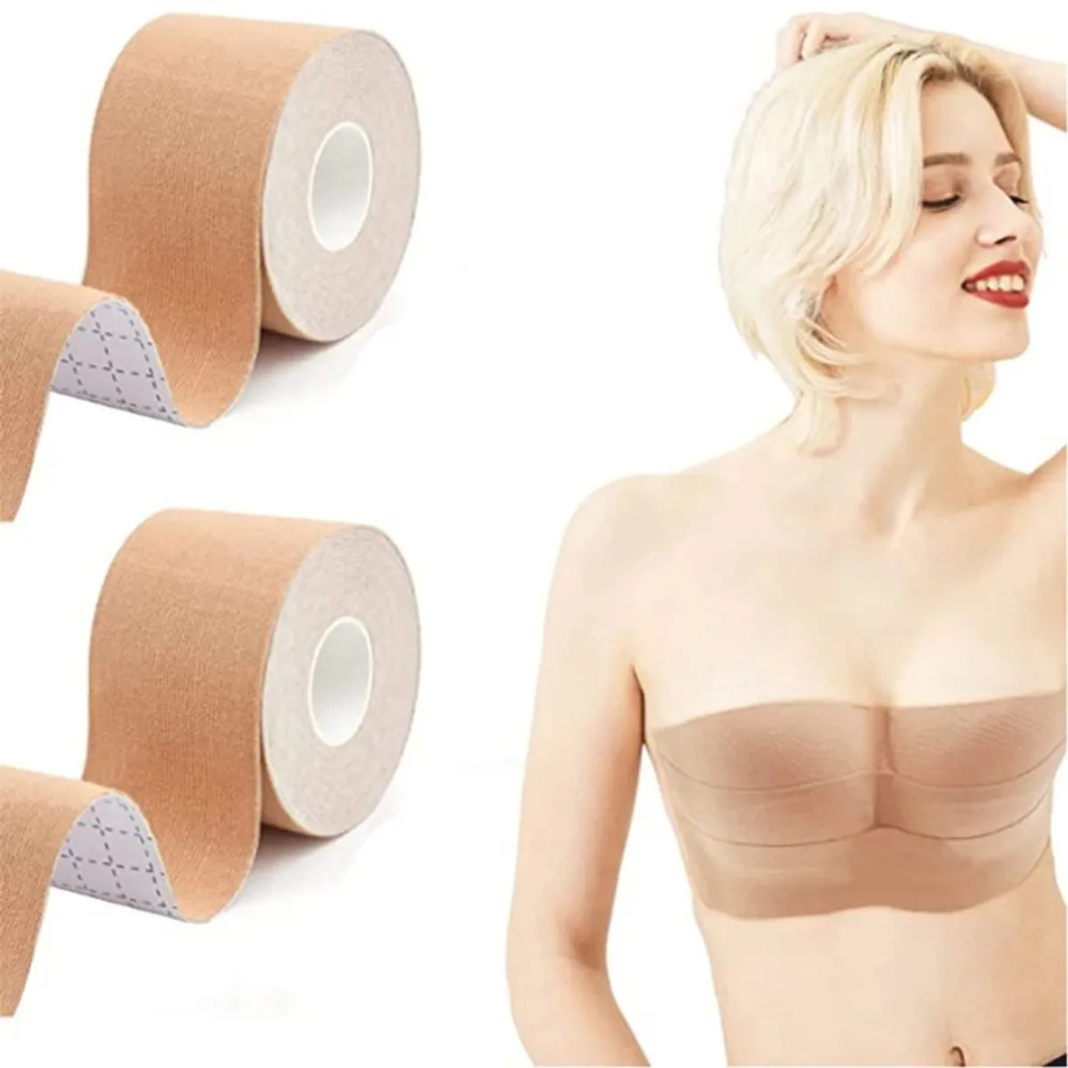 PACK DE 2 BOOB TAPE 5CM X 5M - CINTA INVISIBLE PARA BUSTO Y ROPA AJUSTADA - 2