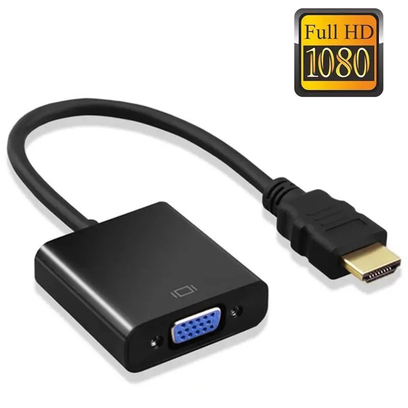 ADAPTADOR HDMI A VGA 1080P – CONECTA TU PC A CUALQUIER MONITOR - 1