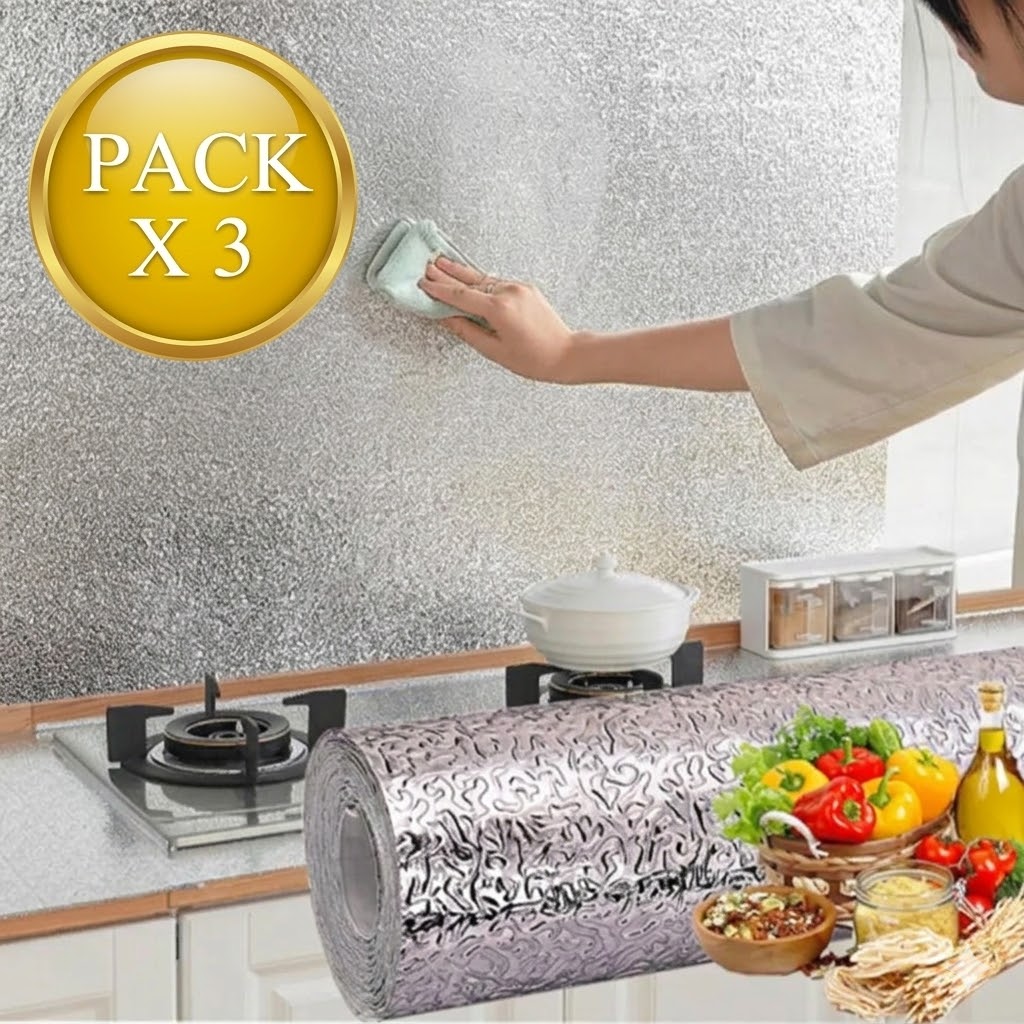 PACK X3 PAPEL TAPIZ IMPERMEABLE – PROTEGE TU COCINA DE MANCHAS - 1