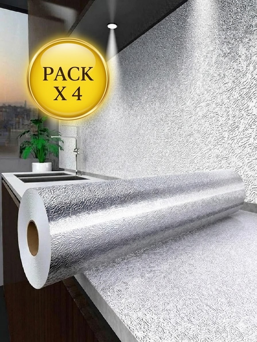 PACK X4 PAPEL AUTODHESIVO PARA COCINA – RESISTENTE A HUMEDAD Y ACEITE - 1