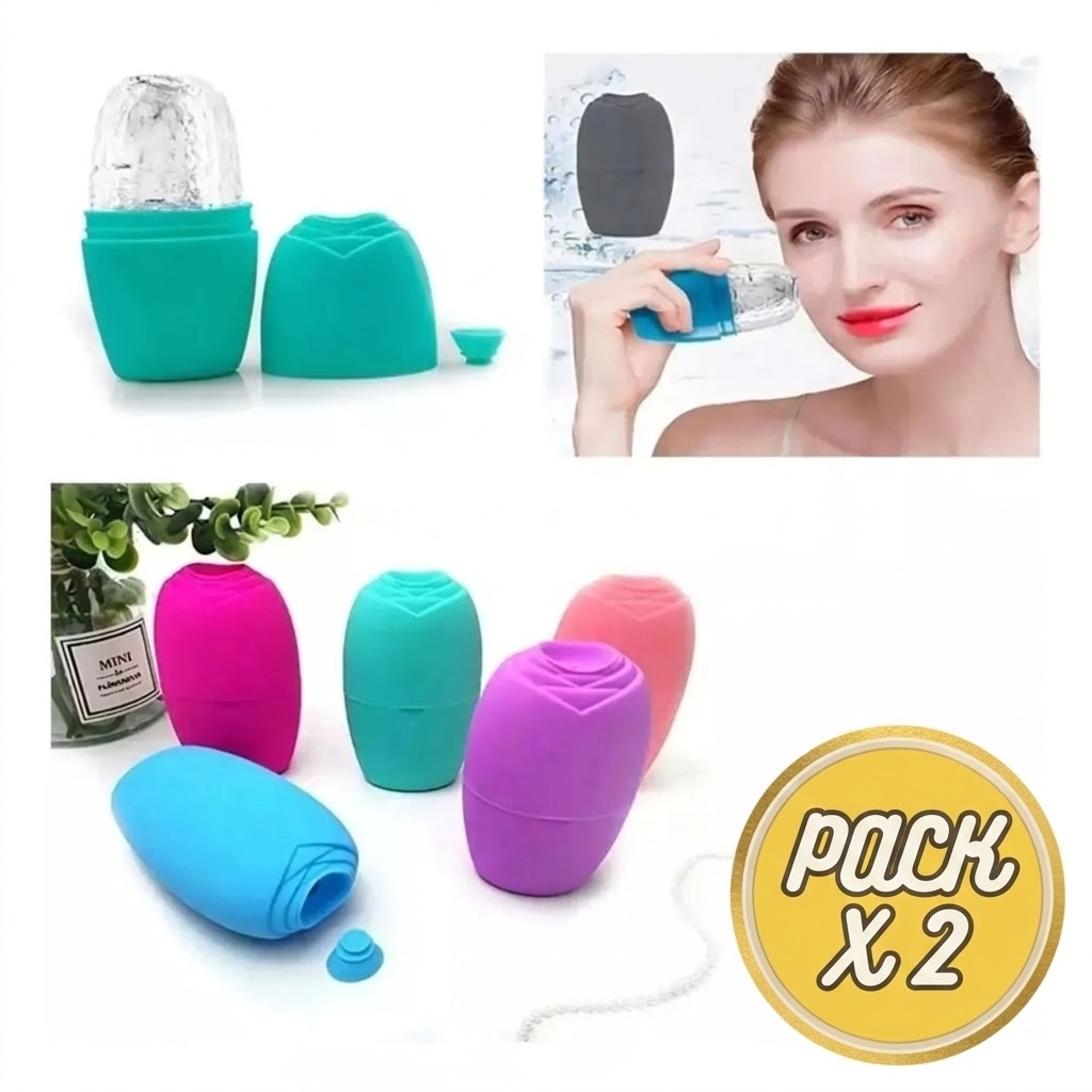 PACK X2 MASAJEADORES FACIALES MOLDE DE HIELO – HIELOTERAPIA PARA TU ROSTRO - 1