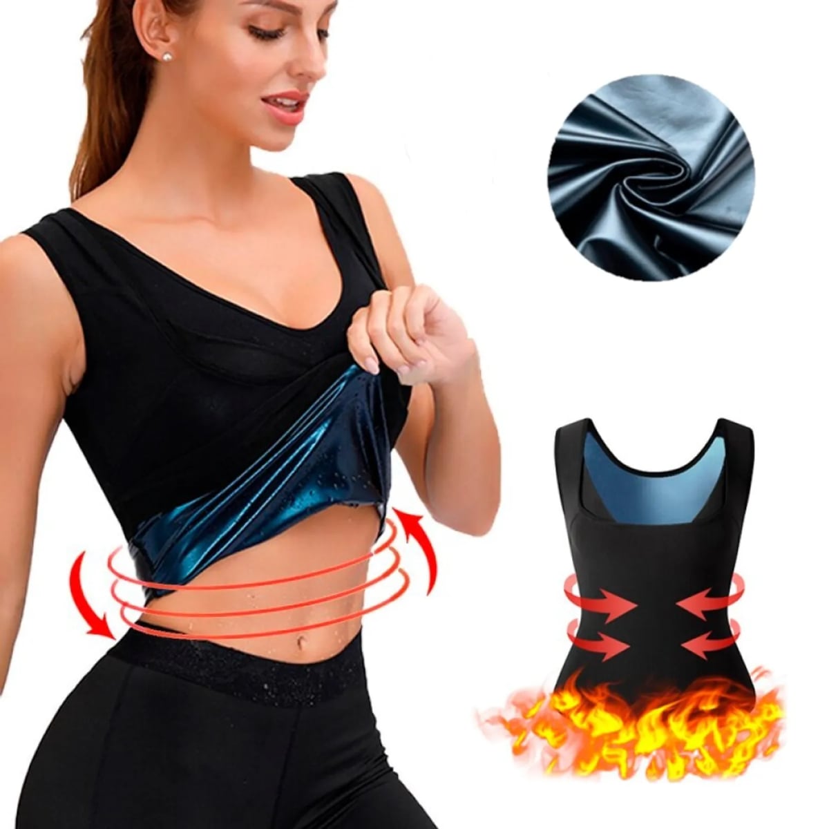 CAMISETA SWEAT SHAPER PARA MUJER – EFECTO SAUNA Y MOLDEADOR DE CUERPO - 2