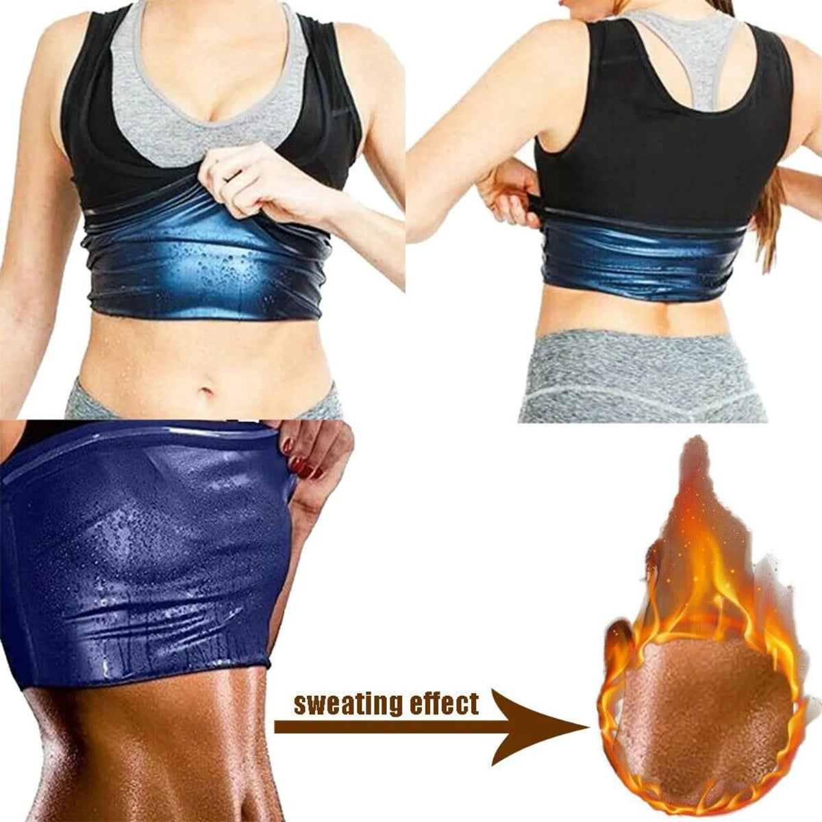 PACK REDUCTOR ABDOMEN – CAMISETA SAUNA + LIPO CREAM PARA UN CINTURÓN FIRME Y DEFINIDO - 3