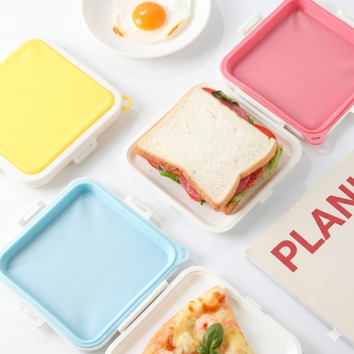 CAJA HERMÉTICA PARA SANDWICH – COLORES SURTIDOS - 2