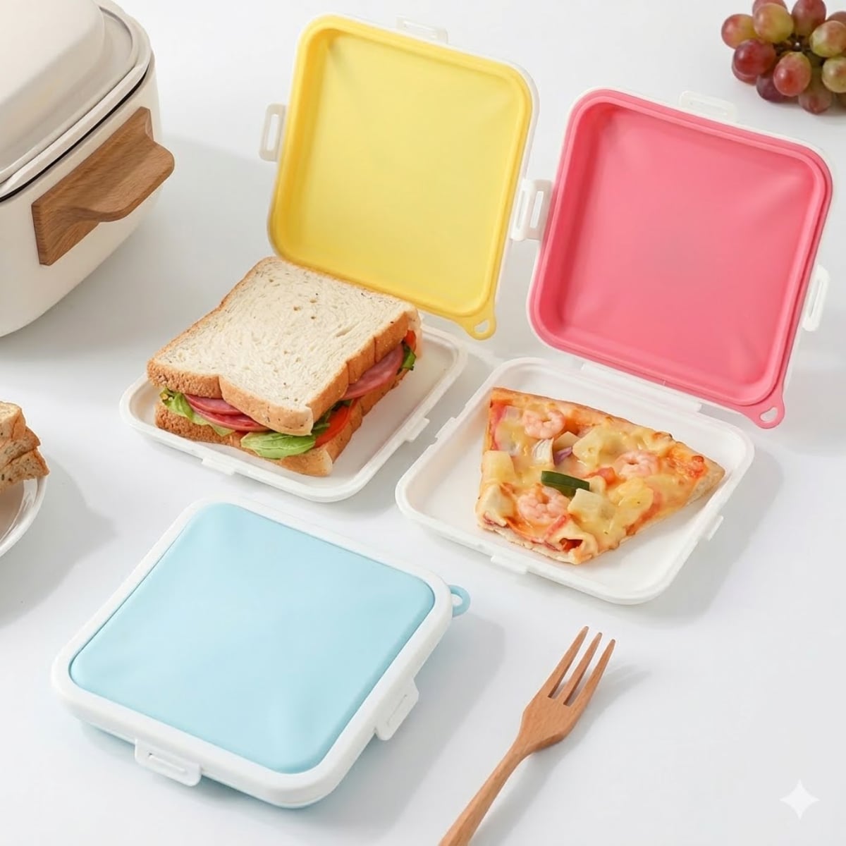 CAJA HERMÉTICA PARA SANDWICH – COLORES SURTIDOS - 3