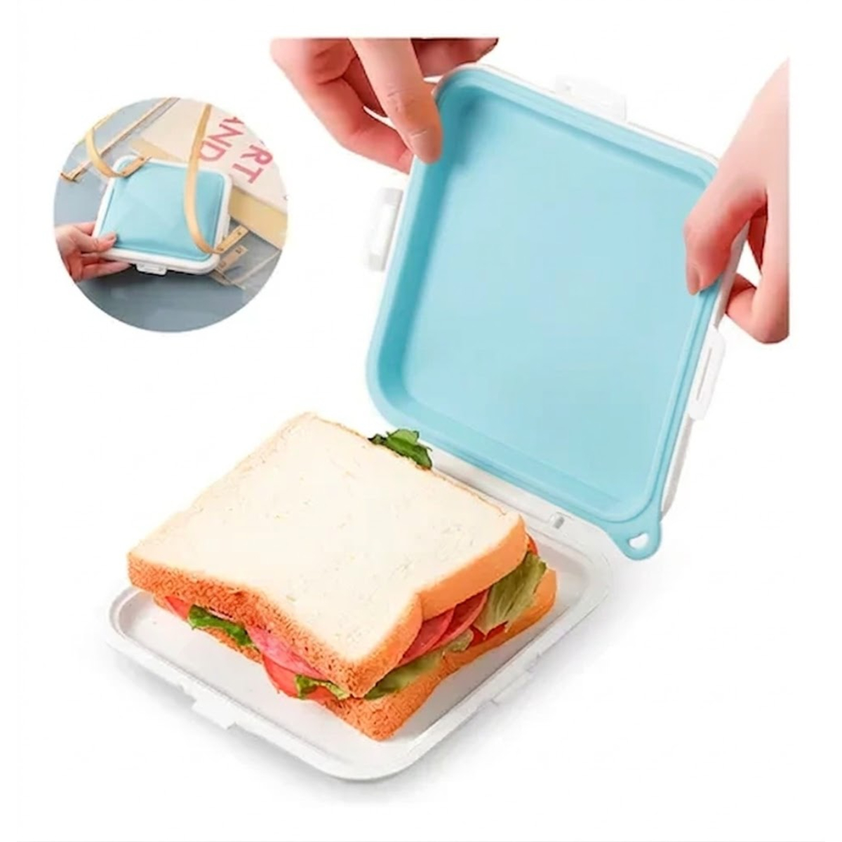CAJA HERMÉTICA PARA SANDWICH – COLORES SURTIDOS - 8