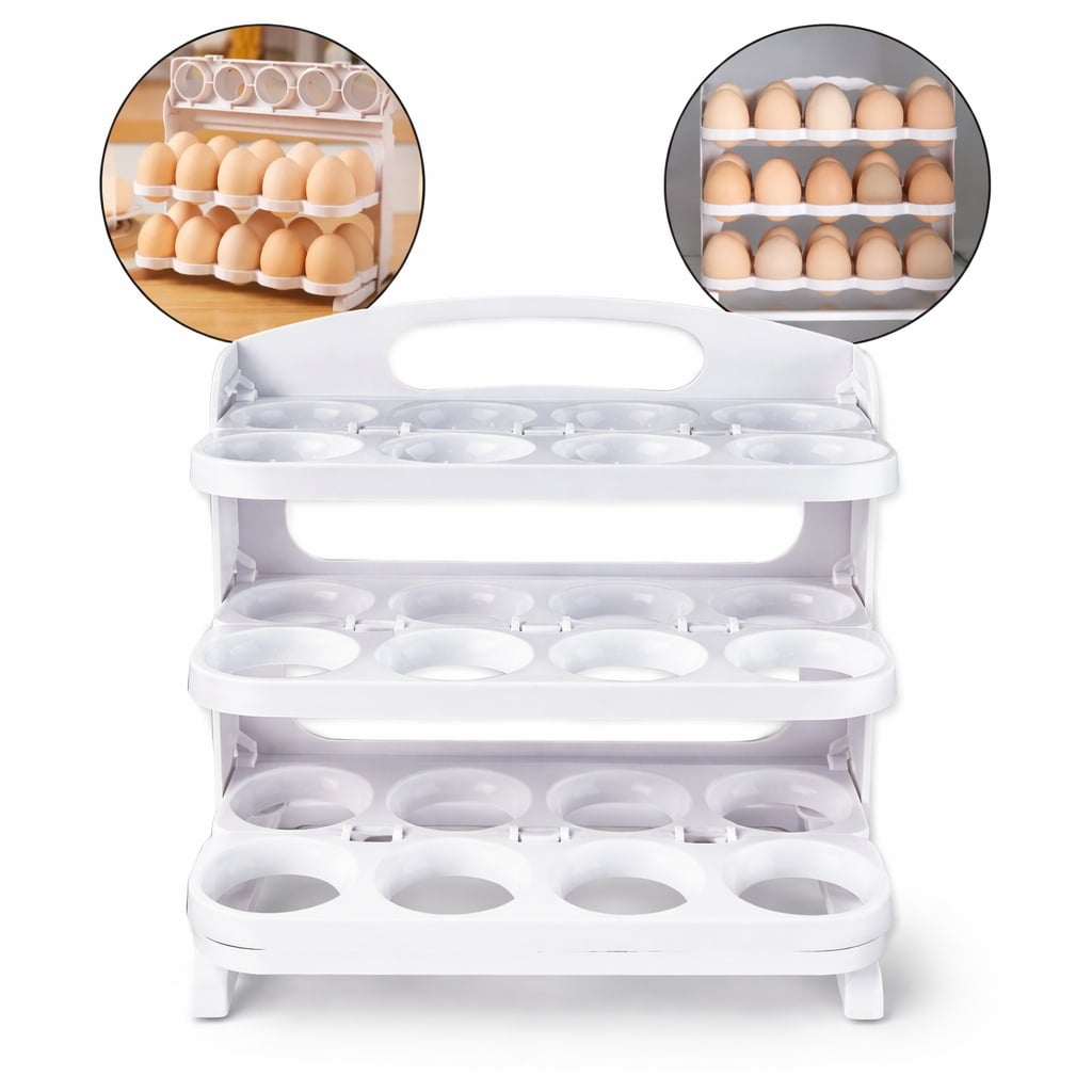 PORTA HUEVOS APILABLE PARA COCINA Y REFRIGERADORA - 1