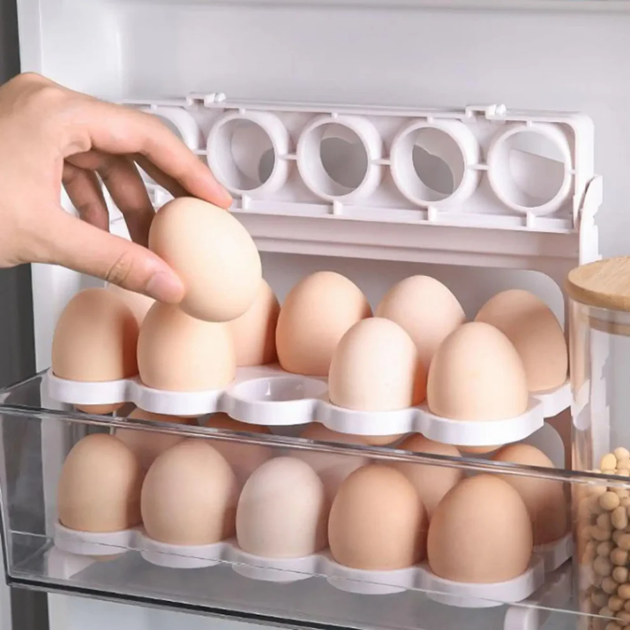 PORTA HUEVOS APILABLE PARA COCINA Y REFRIGERADORA - 3