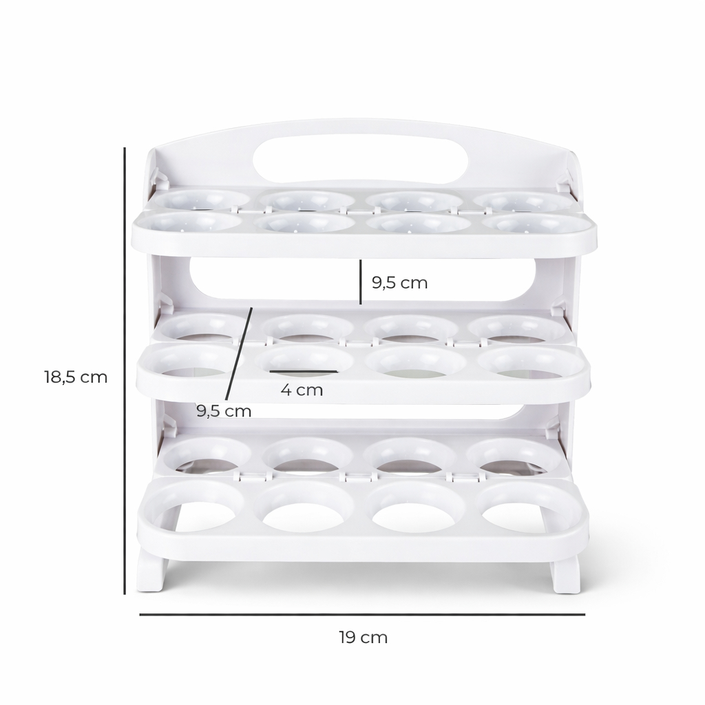 PORTA HUEVOS APILABLE PARA COCINA Y REFRIGERADORA - 6
