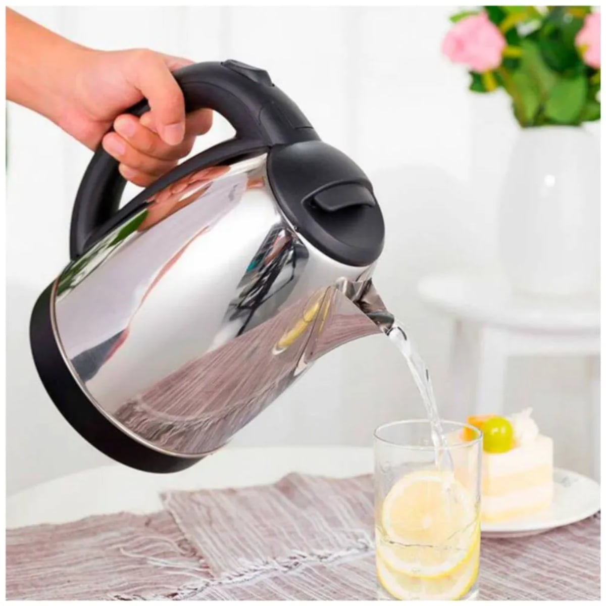 HERVIDOR ELÉCTRICO 2 LITROS ACERO INOXIDABLE CON APAGADO AUTOMÁTICO - 2