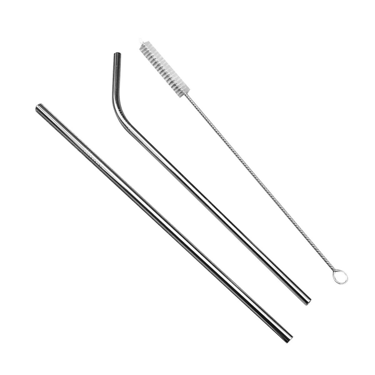 SET DE SORBETES DE ACERO INOXIDABLE REUTILIZABLE X2 - 4