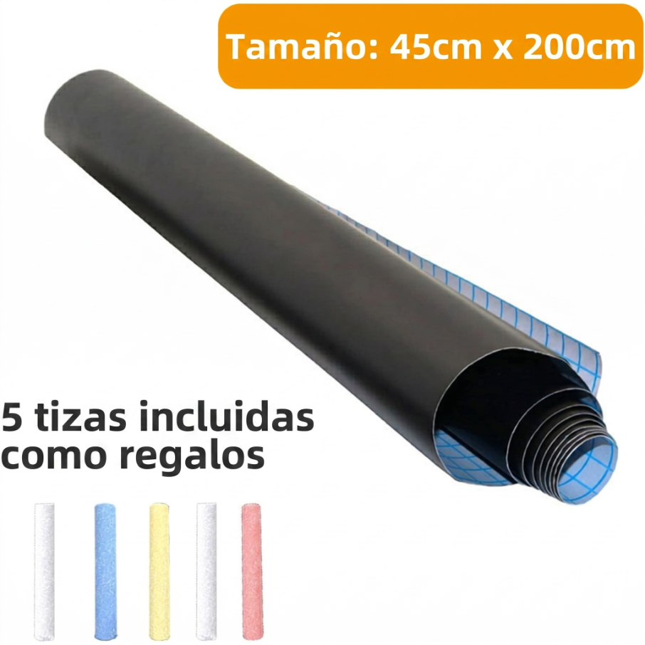 VINIL PIZARRA AUTOADHESIVA 45X200 CM REUTILIZABLE - 5