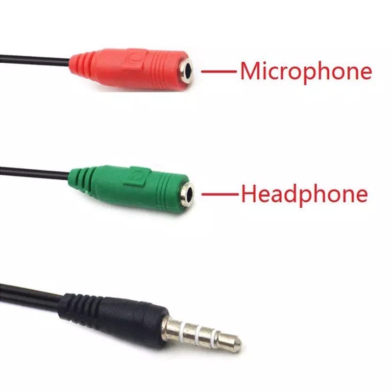 CABLE ADAPTADOR SPLITTER AUDÍFONOS DOBLE 3.5MM A 1 PLUG LAPTOP PC GAMER - 2