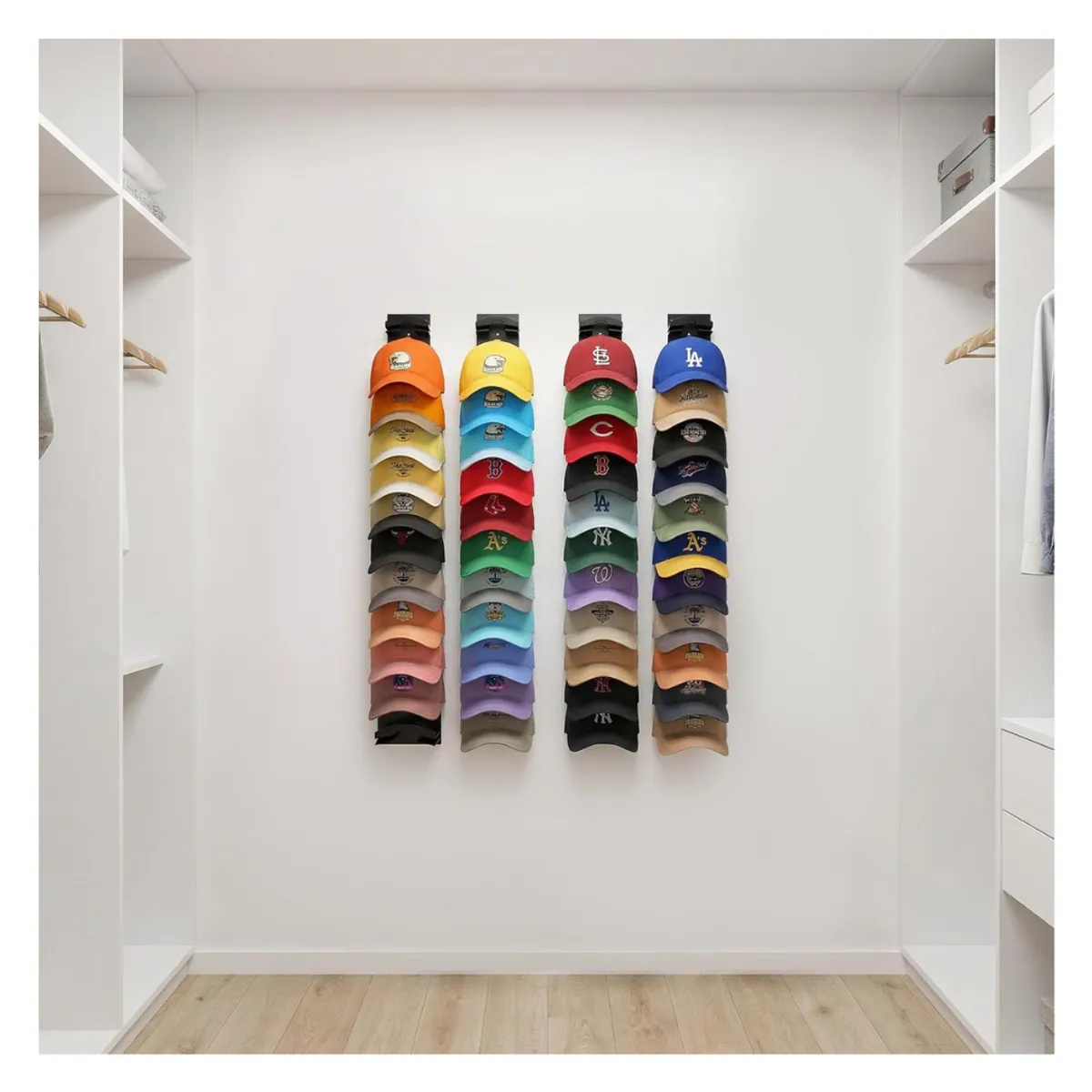 PORTA GORRAS DE PARED PARA CLOSET - 2