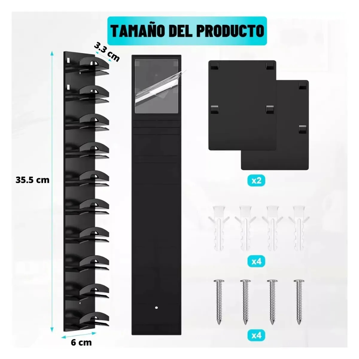 ORGANIZADOR VERTICAL PARA 10 GORRAS - 10