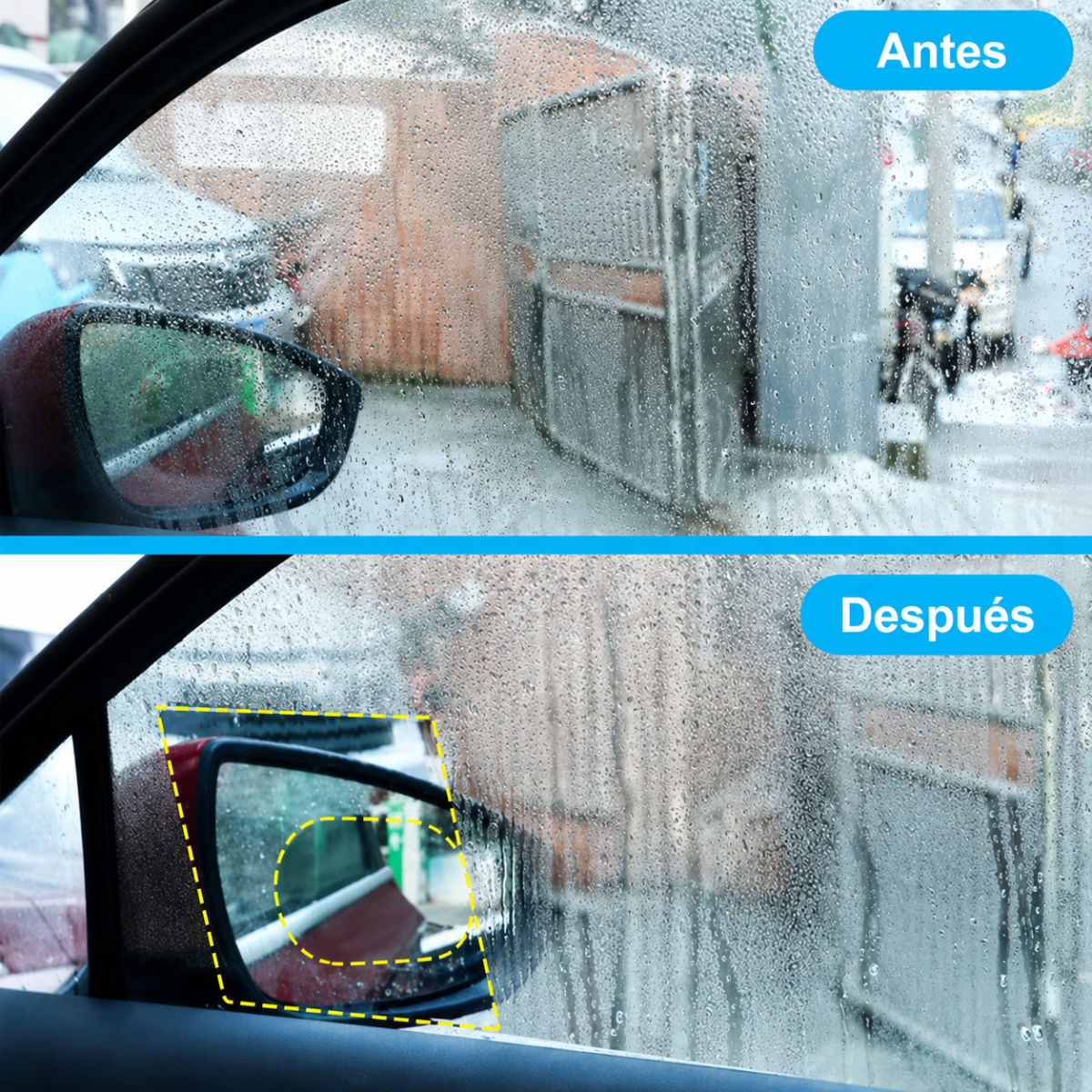 LAMINA ANTI LLUVIA PARA ESPEJO DE AUTO - 2