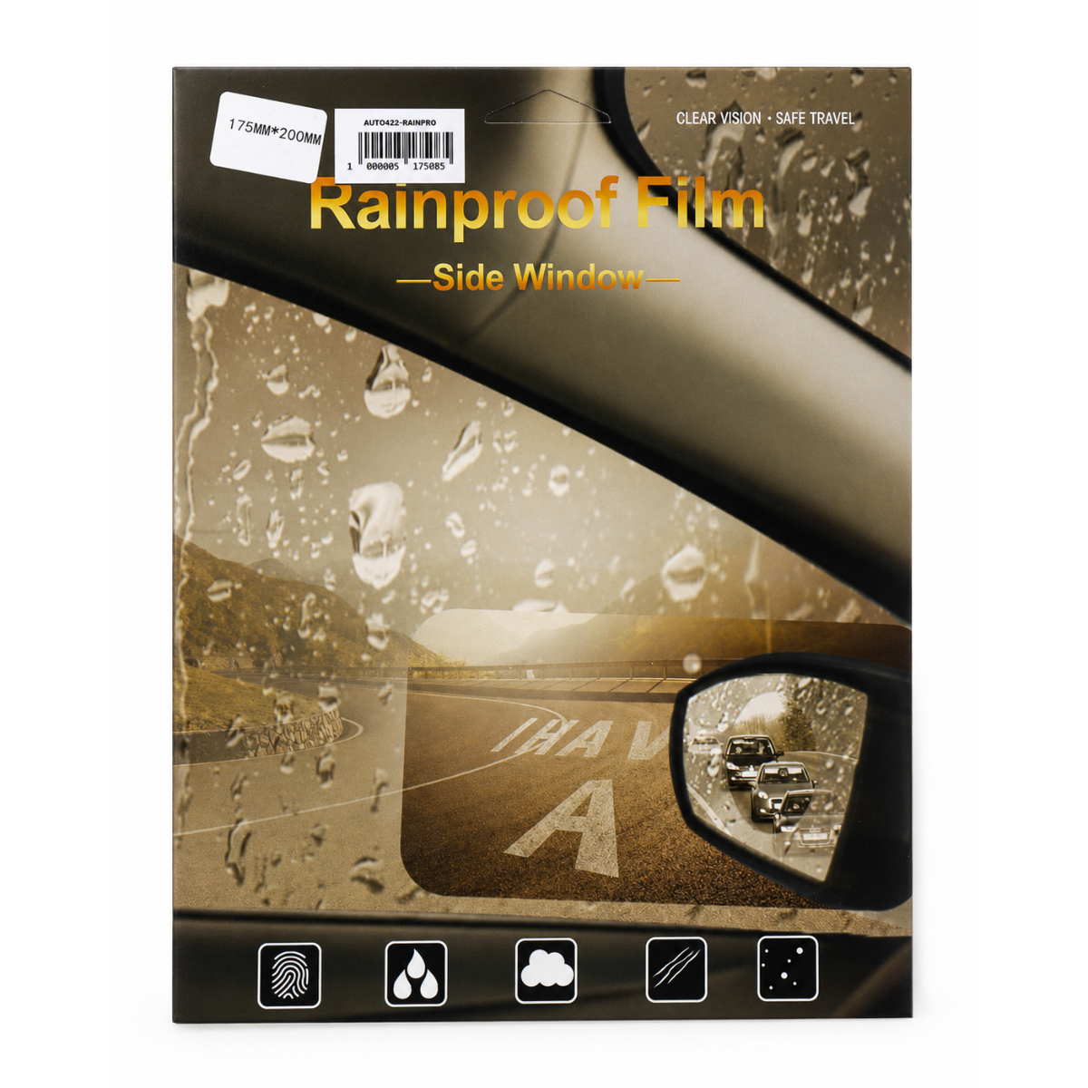 LAMINA ANTI LLUVIA PARA ESPEJO DE AUTO - 6