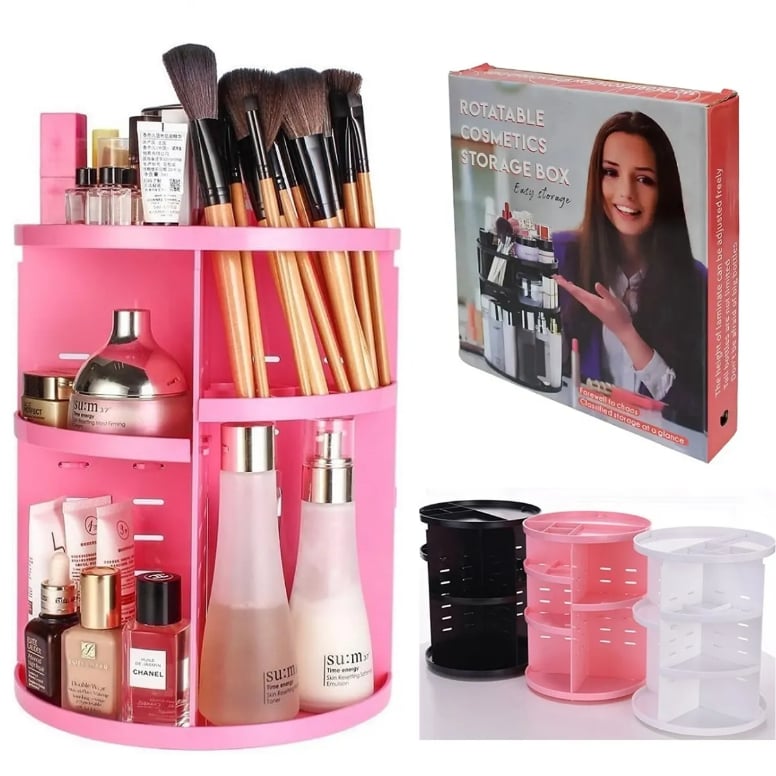 ORGANIZADOR GIRATORIO 360 PARA MAQUILLAJE - 1