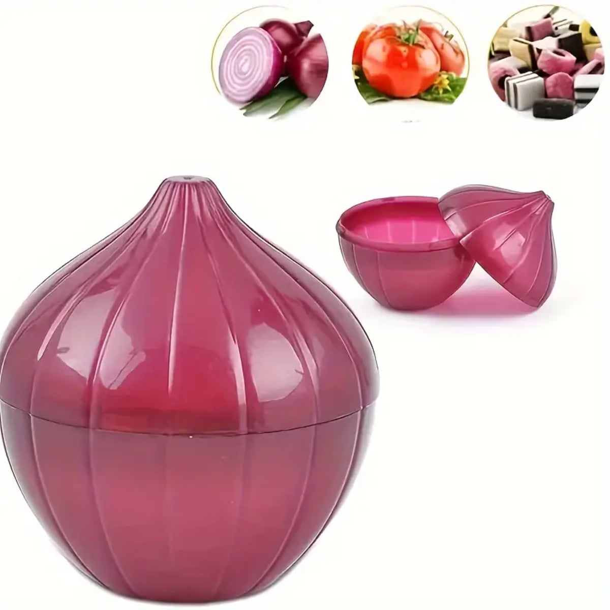 PORTA CEBOLLA REUTILIZABLE CON TAPA TRANSPARENTE - 4