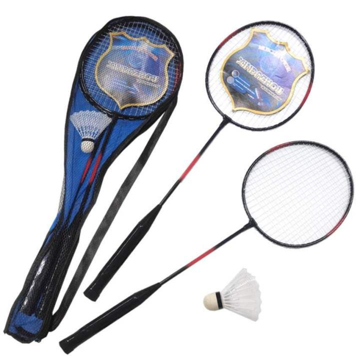 SET DE BÁDMINTON 2 RAQUETAS CON VOLANTE Y FUNDA - 1