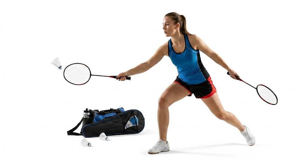 SET DE BÁDMINTON 2 RAQUETAS CON VOLANTE Y FUNDA - 2