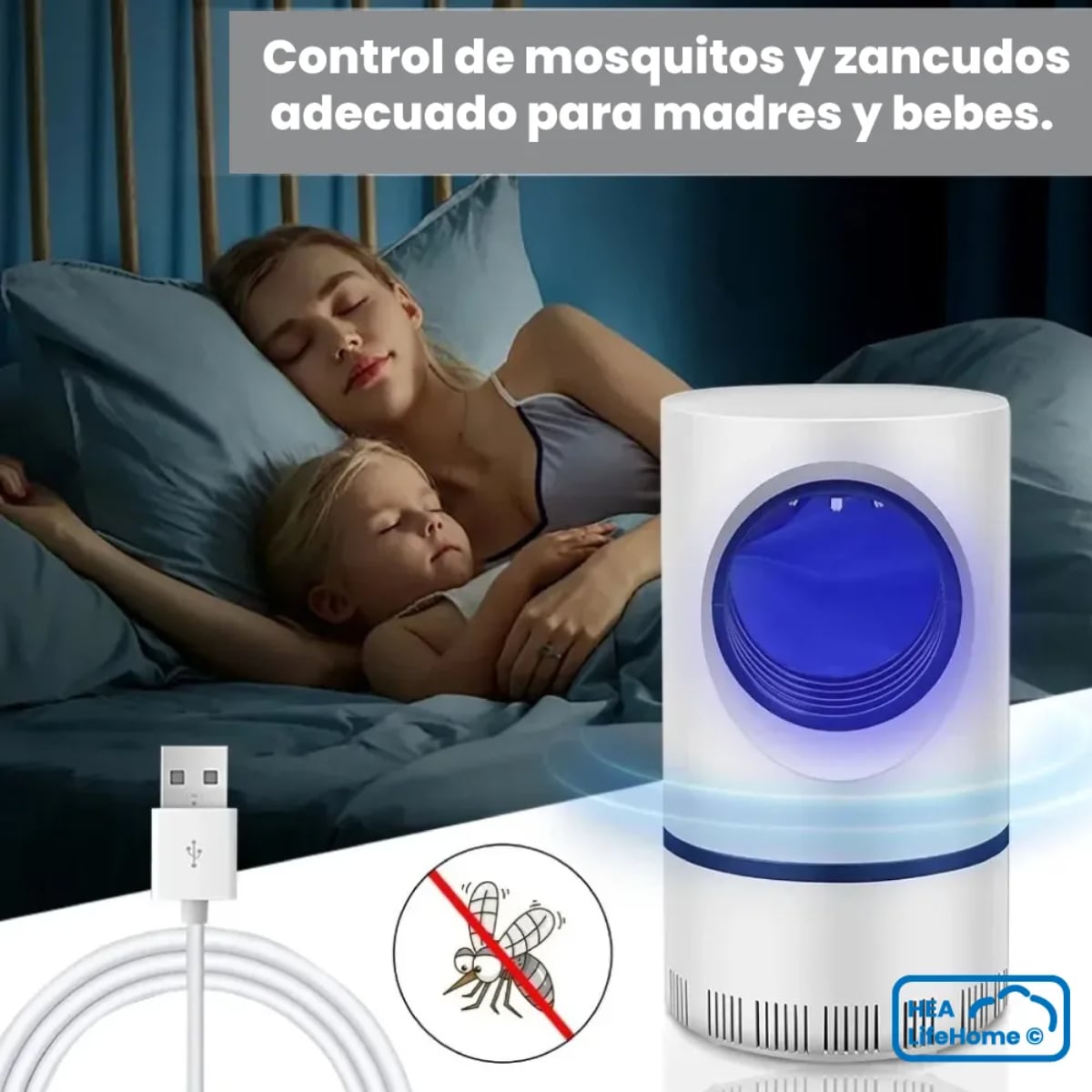TRAMPA PARA MOSQUITOS CON LUZ UV ATRAPA INSECTOS - 3