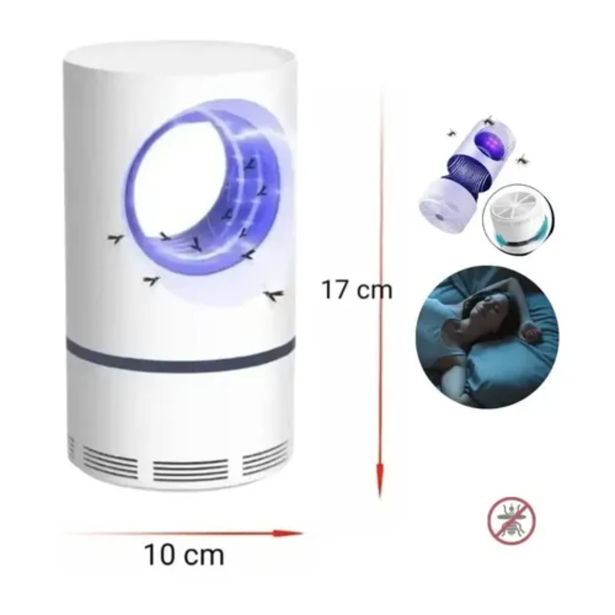 TRAMPA PARA MOSQUITOS CON LUZ UV ATRAPA INSECTOS - 6