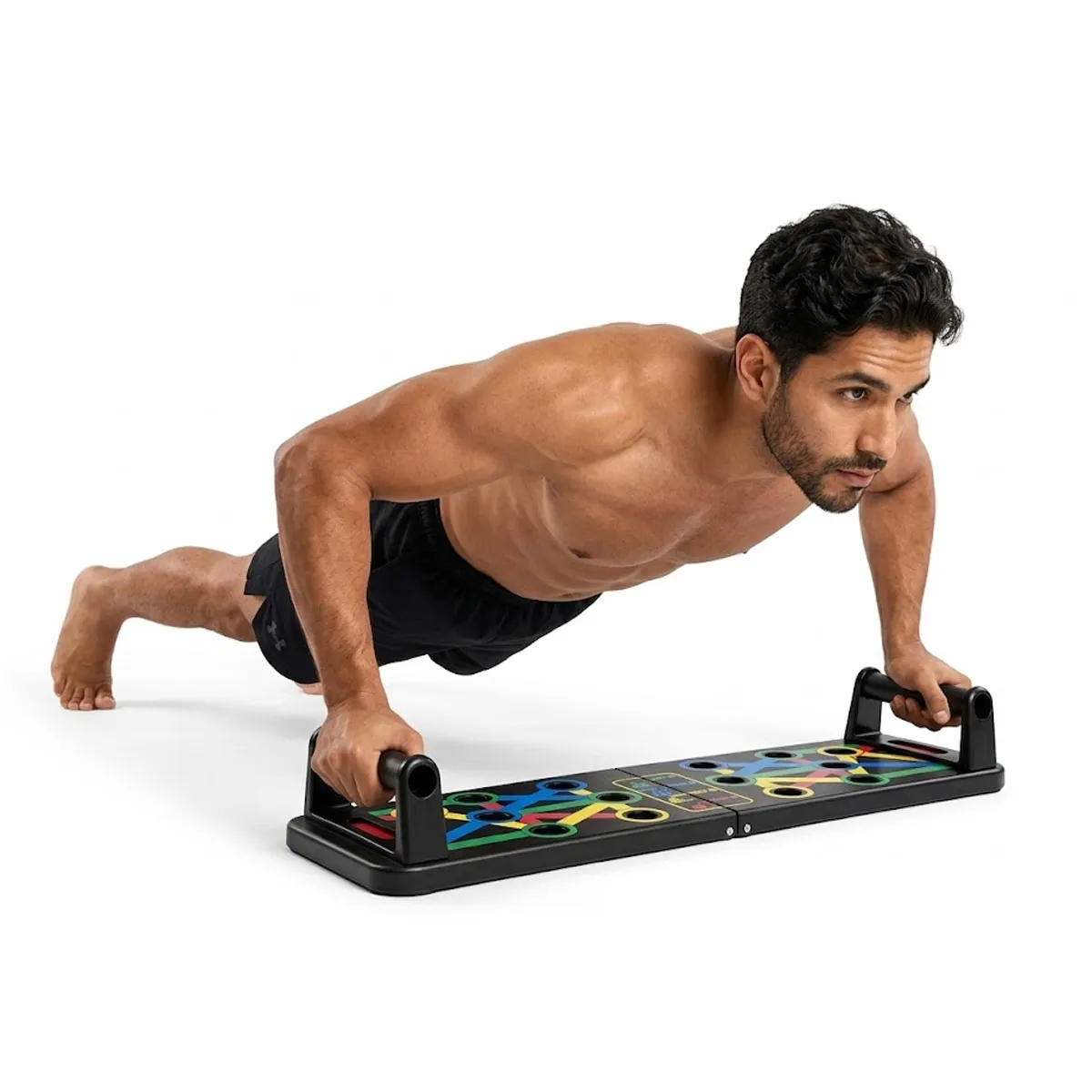 TABLA PUSH UP MULTIFUNCIONAL PLEGABLE CON MANGOS FITNESS - 4