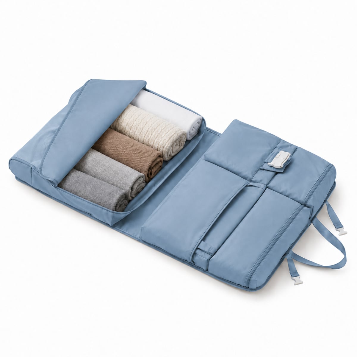 ORGANIZADOR PLEGABLE DE ROPA CON BOLSILLOS PARA VIAJE - 3