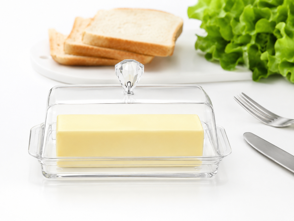 MANTEQUILLERA TRANSPARENTE CON TAPA PARA COCINA - 2